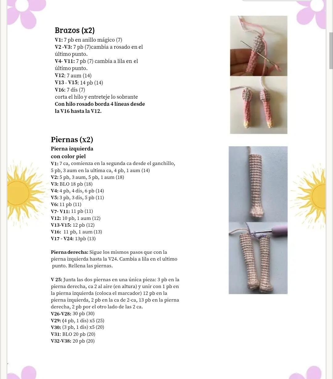 Muñeca Rapunzel Amigurumi con trenza y vestido púrpura