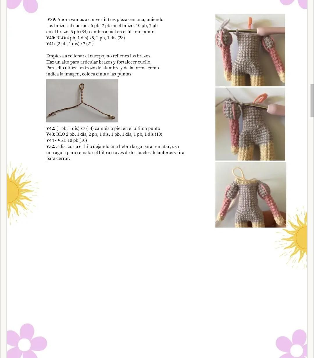 Muñeca Rapunzel Amigurumi con trenza y vestido púrpura