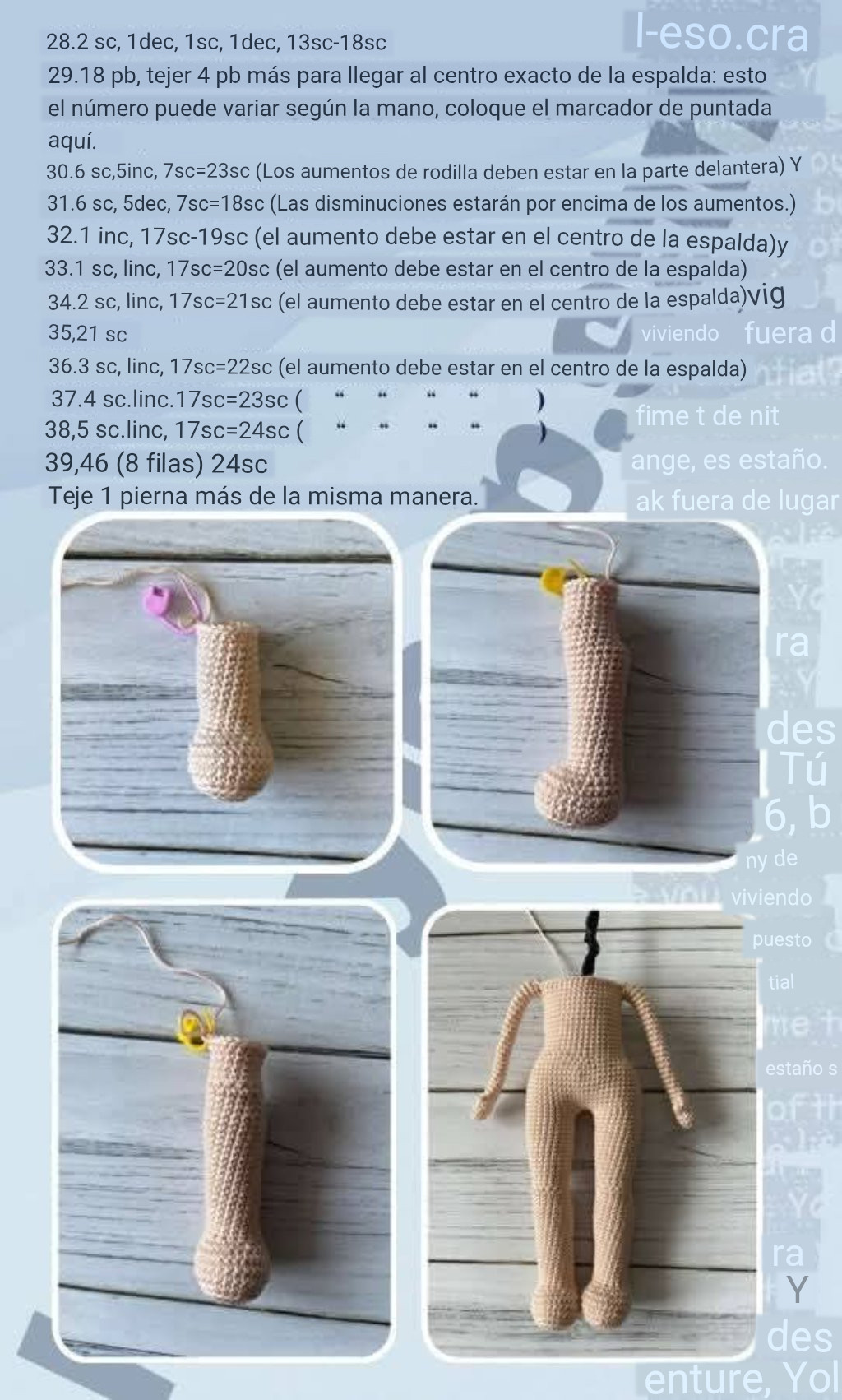 Muñeco de ganchillo con gorro azul y bolso con perrito