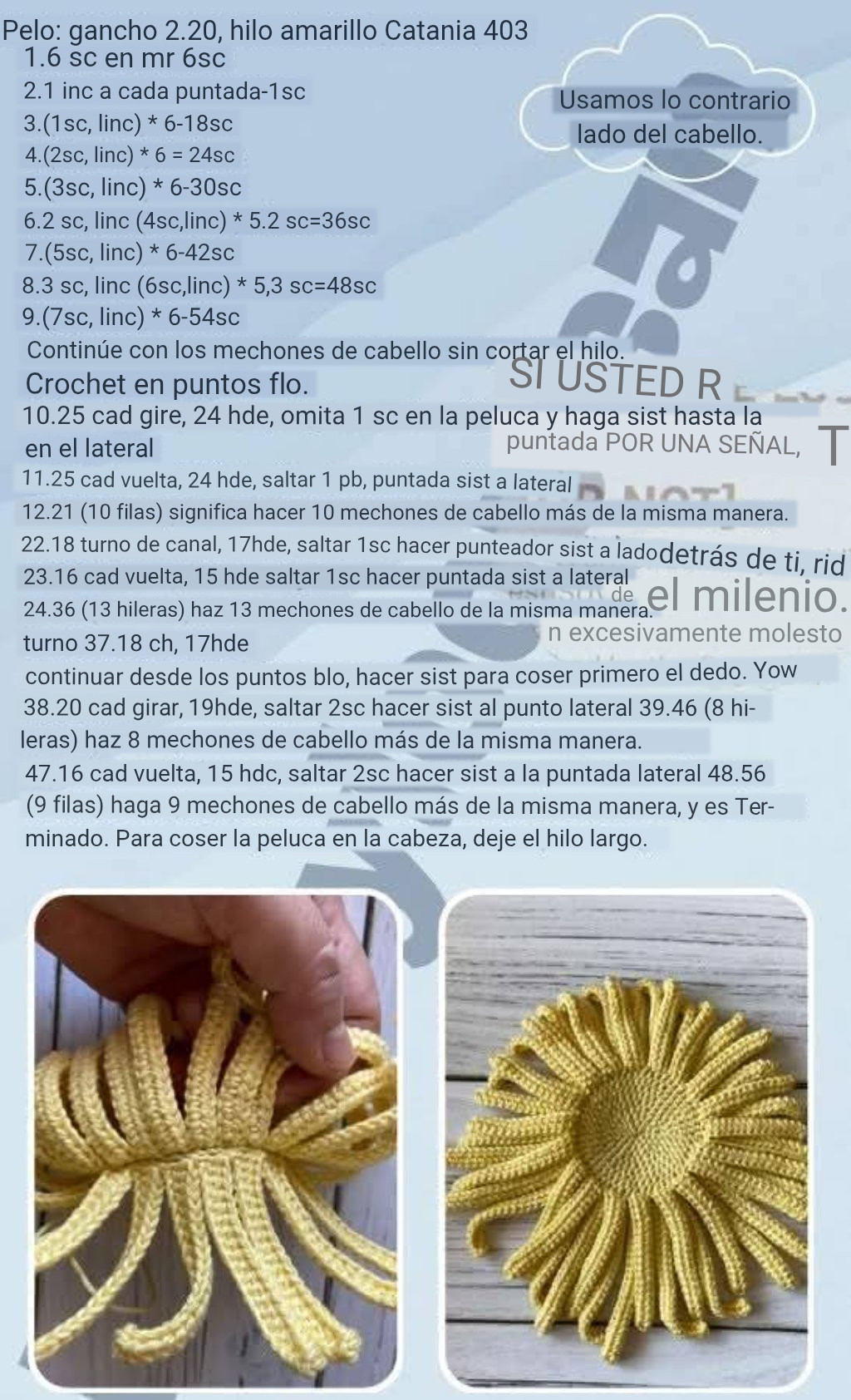 Muñeco de ganchillo con gorro azul y bolso con perrito