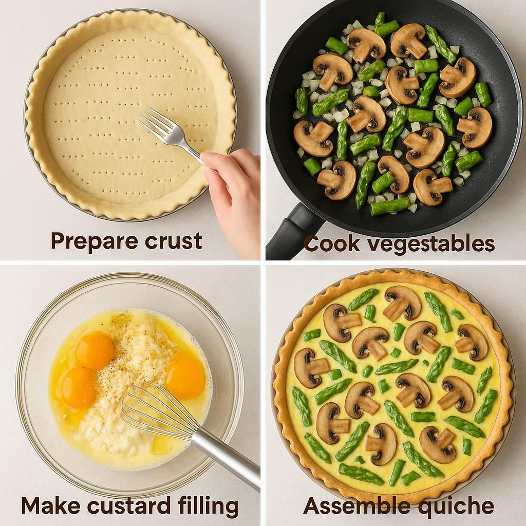 Mushroom Asparagus Quiche