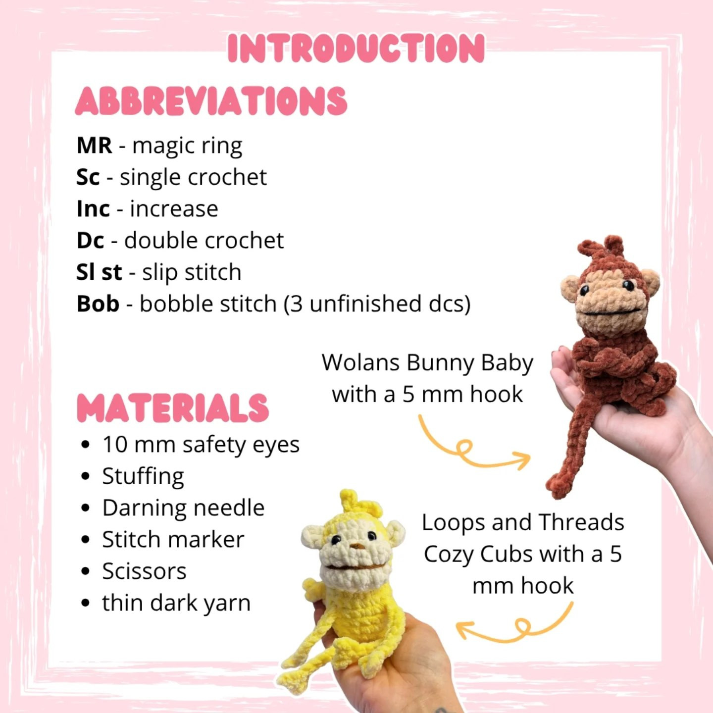 No-Sew Leggy Monkey Crochet Pattern - Free and Fun!