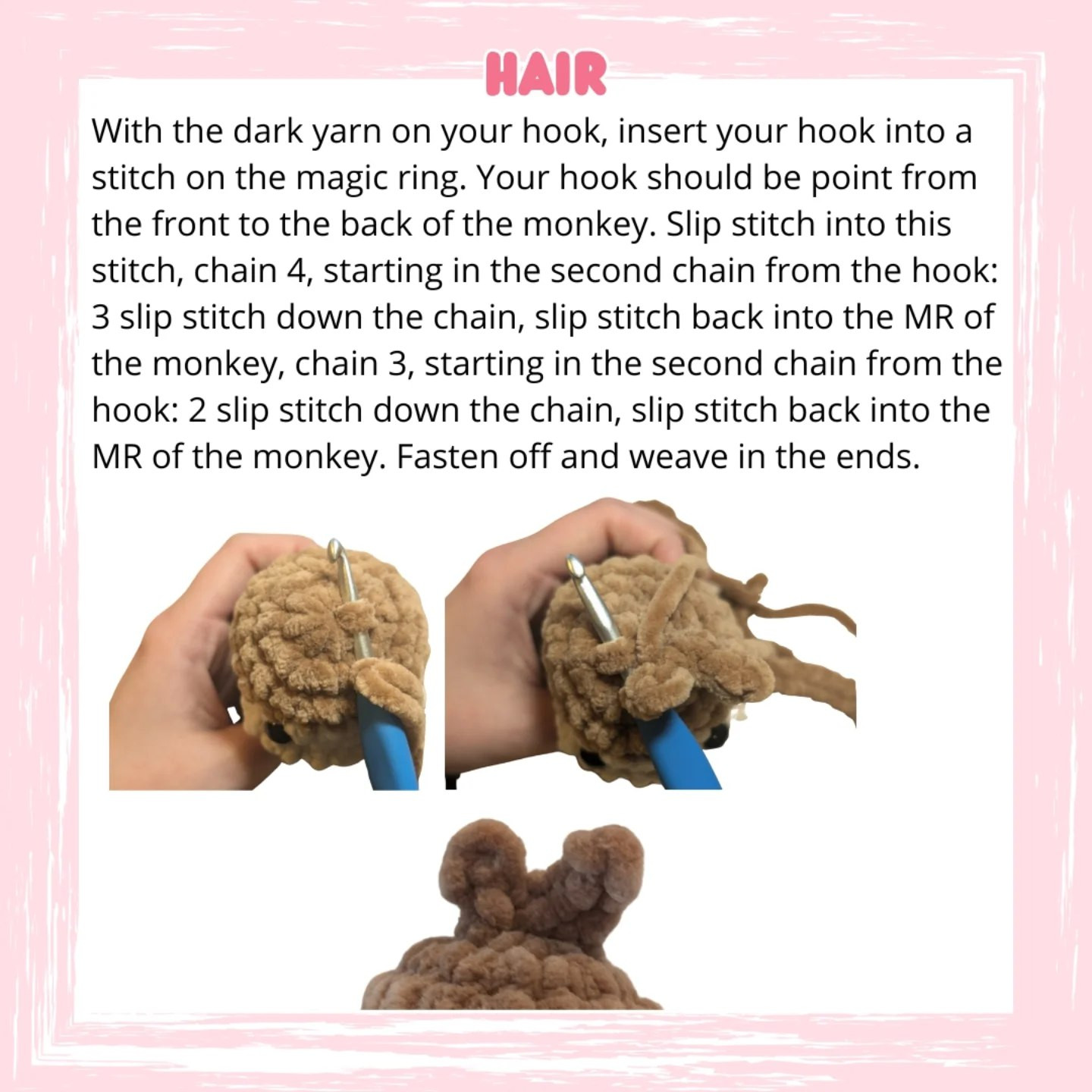 No-Sew Leggy Monkey Crochet Pattern - Free and Fun!