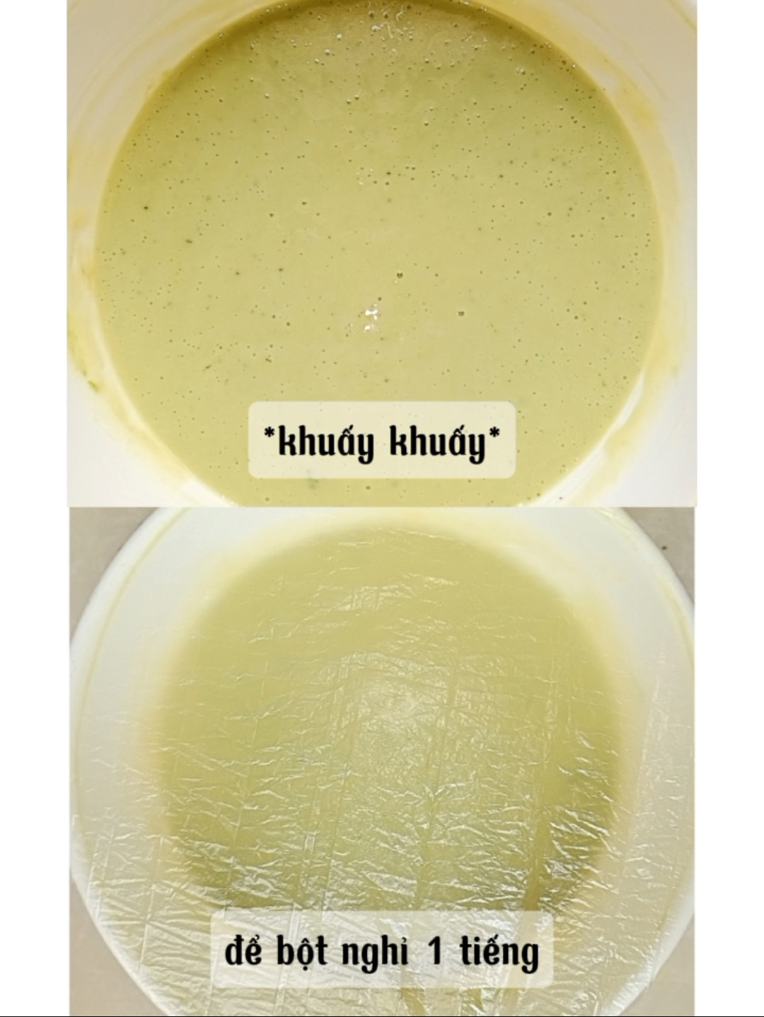 Pancake custard Matcha