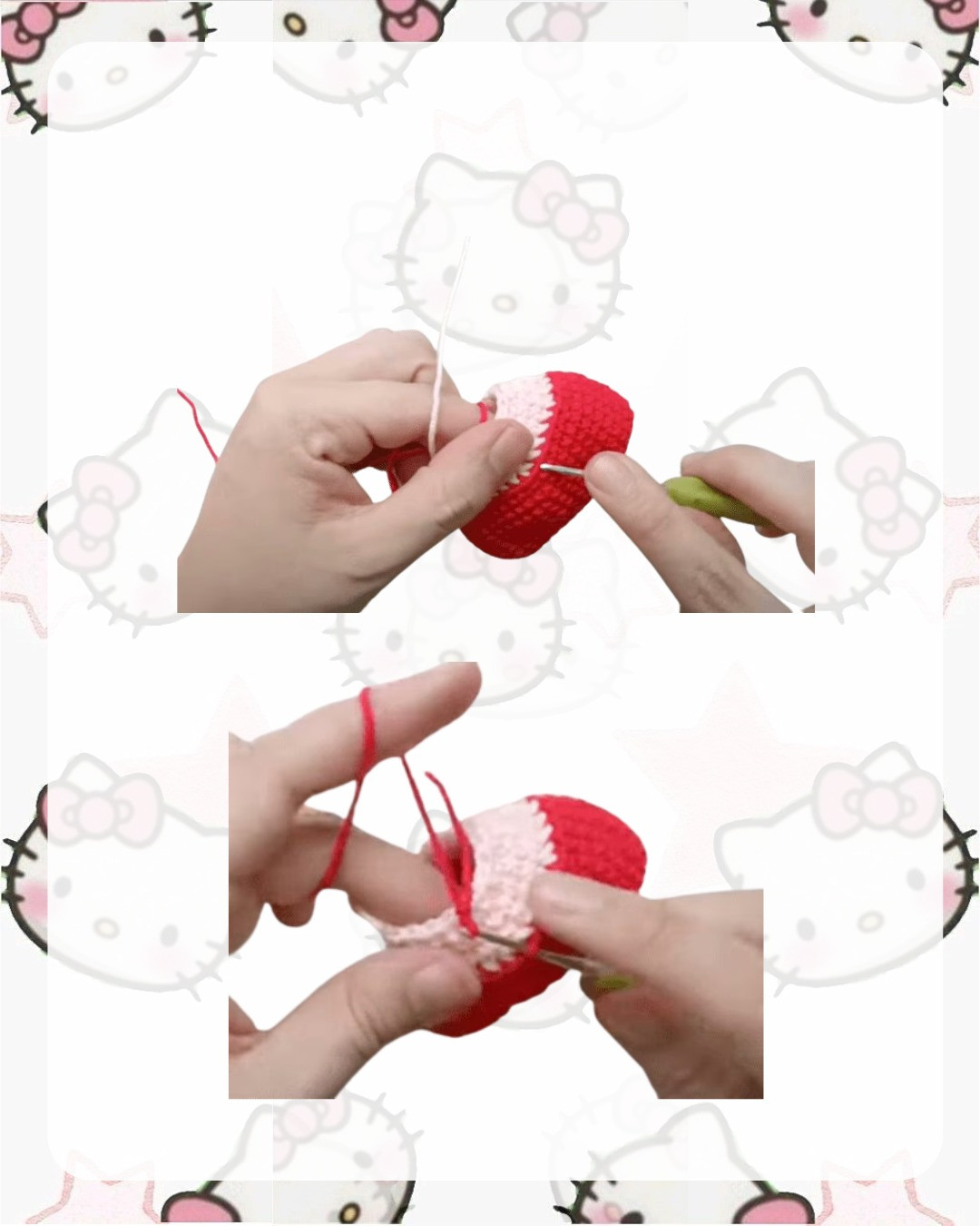 Patrón de amigurumi de Hello Kitty gratis para principiantes