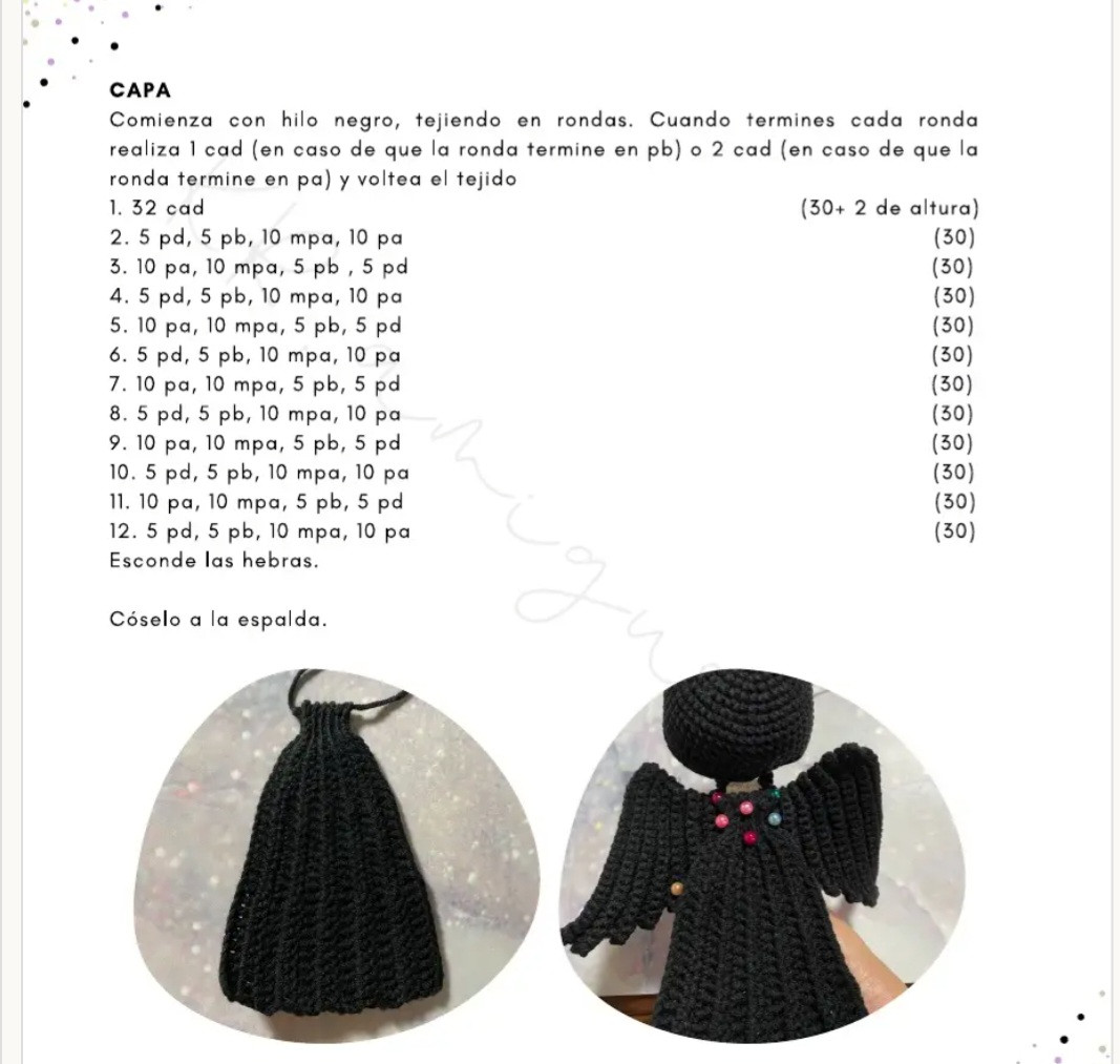 Patrón de amigurumi de Maléfica en crochet encantador