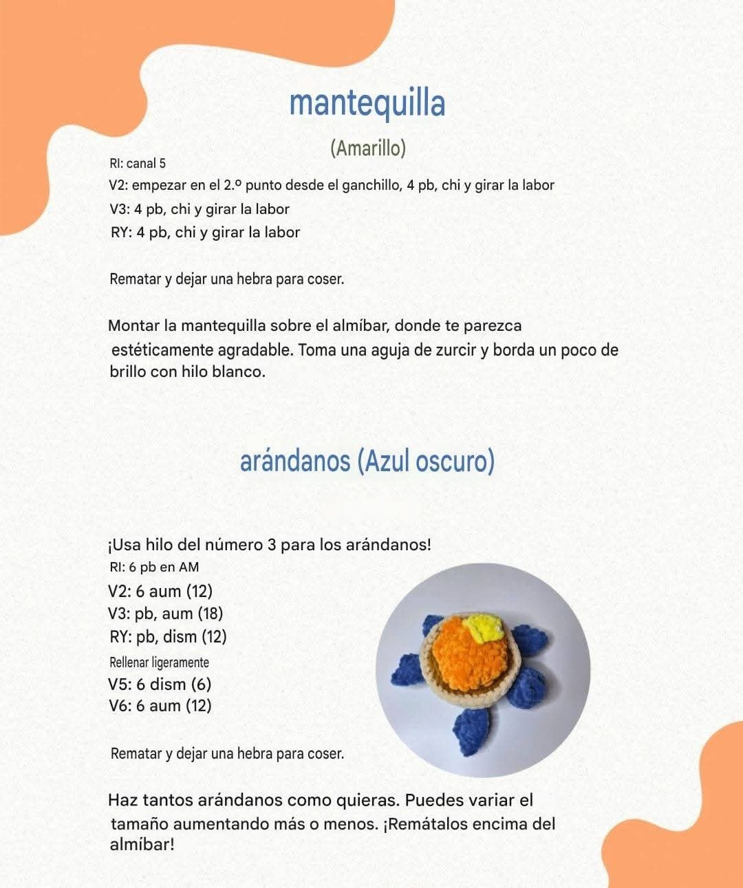 ¡Patrón de amigurumi de tortita voladora gratis para principiantes!