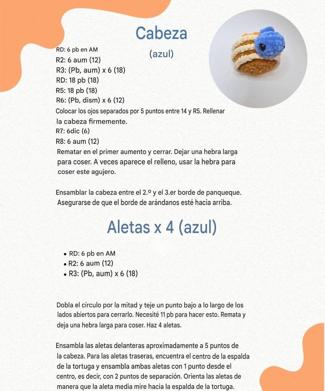¡Patrón de amigurumi de tortita voladora gratis para principiantes!
