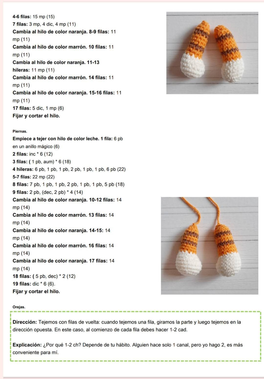 Patrón de amigurumi: Tigre adorable para principiantes