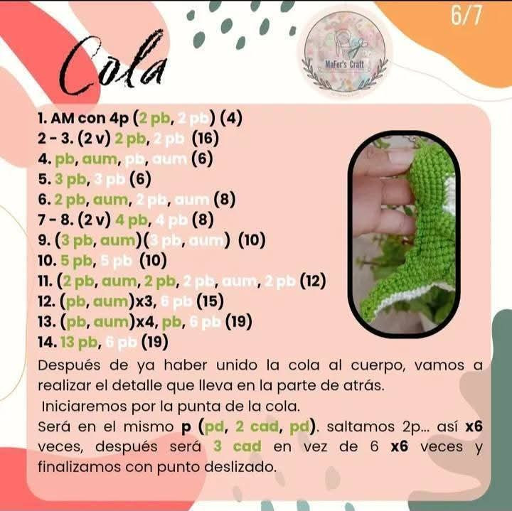 Patrón de cocodrilo amigurumi fácil y gratuito para principiantes