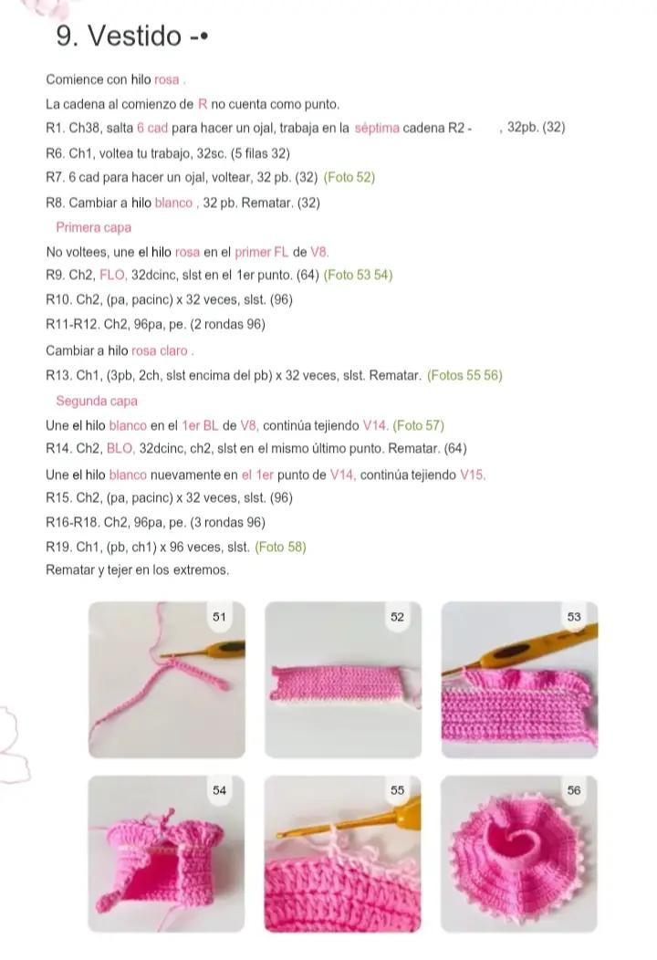 Patrón de crochet de muñeca Sakura - Patrón Gratis