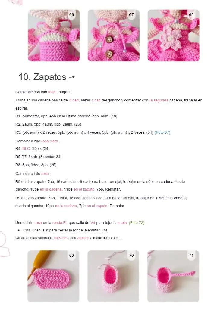 Patrón de crochet de muñeca Sakura - Patrón Gratis