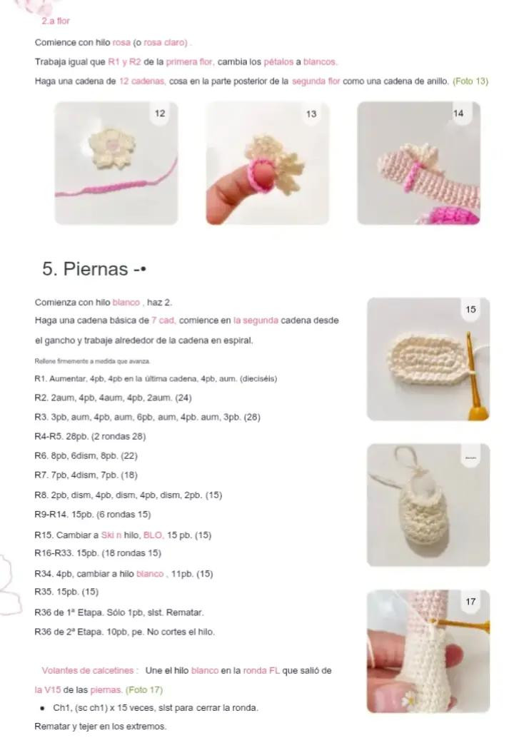 Patrón de crochet de muñeca Sakura - Patrón Gratis