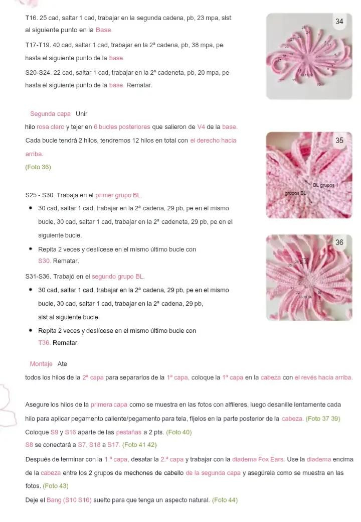 Patrón de crochet de muñeca Sakura - Patrón Gratis