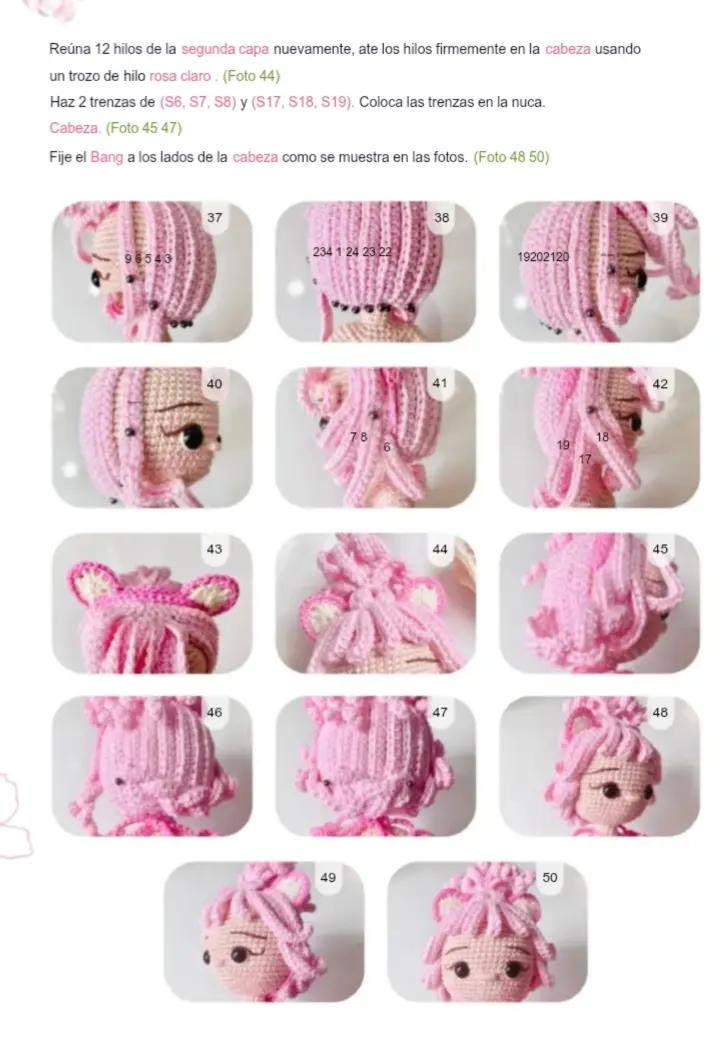 Patrón de crochet de muñeca Sakura - Patrón Gratis