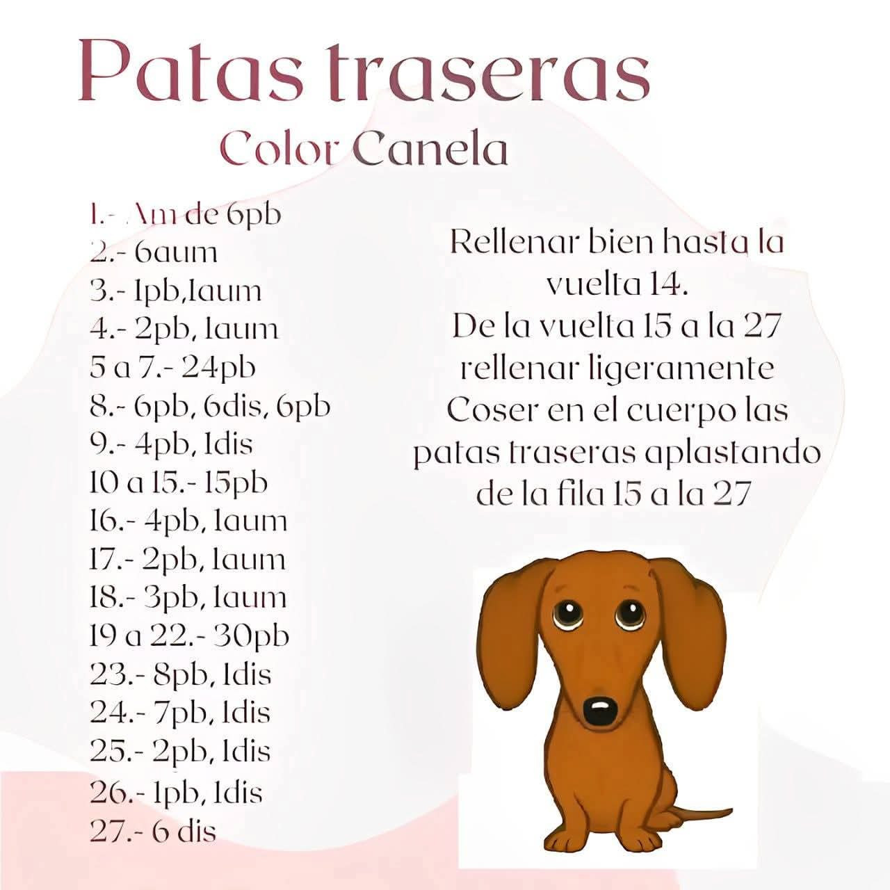 Patrón de crochet de perro salchicha adorable y gratis