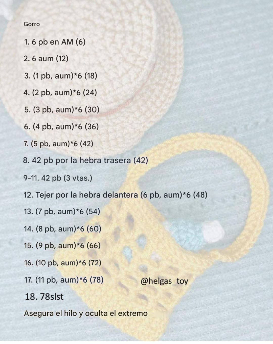 Patrón de Sombrero y Bolsa de Ganchillo Gratis