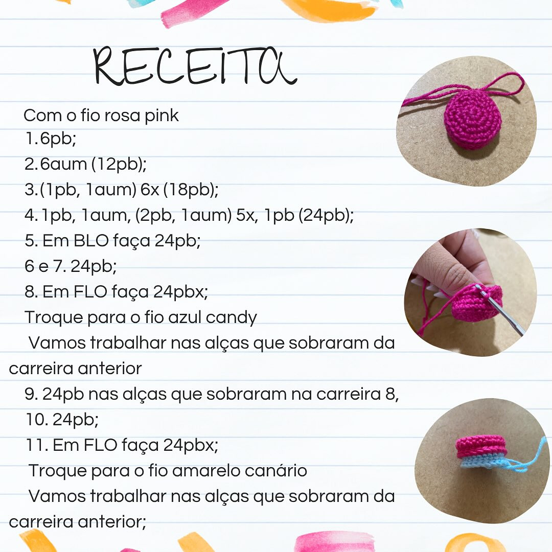 Receita de Amigurumi: Como Fazer um Lápis de Crochê Fofo