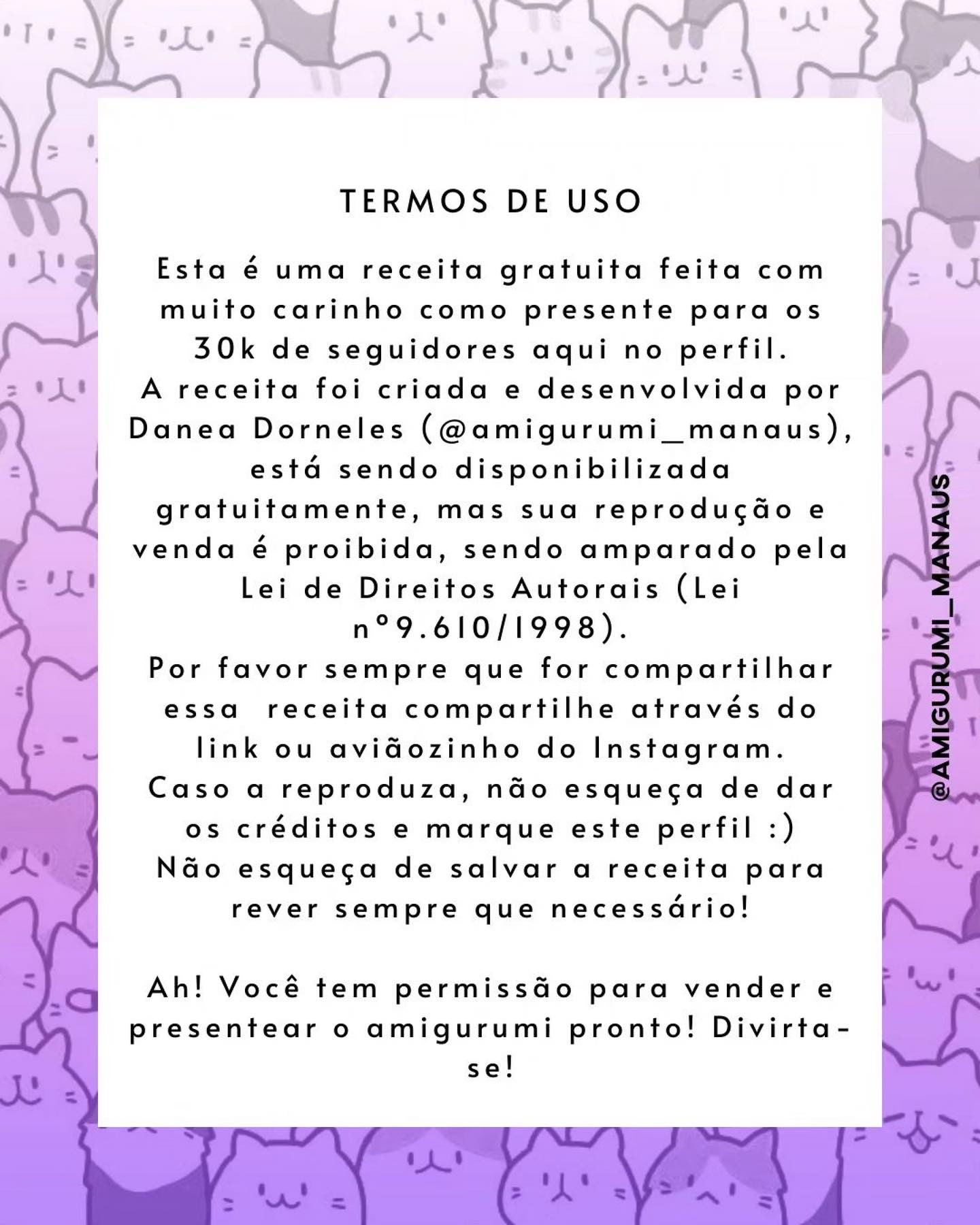 Receita Grátis de Amigurumi: Gato Kubo Fofo e Fácil