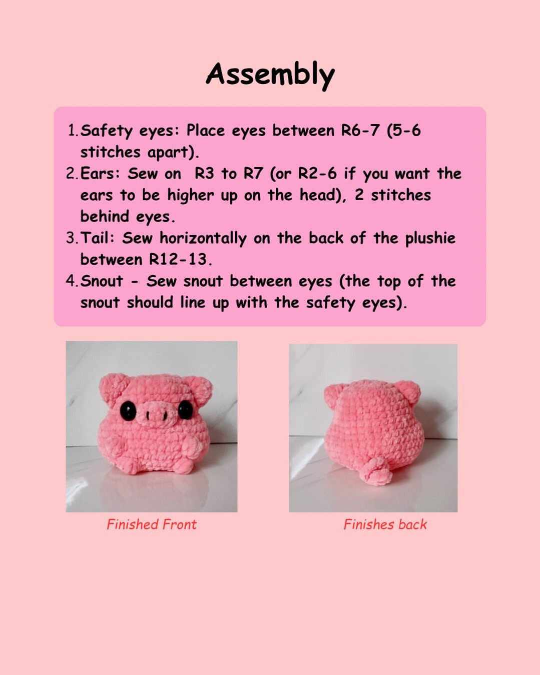 Rosie the Squishy Piggy Free Crochet Pattern