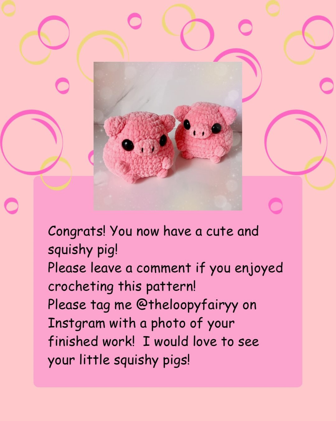 Rosie the Squishy Piggy Free Crochet Pattern