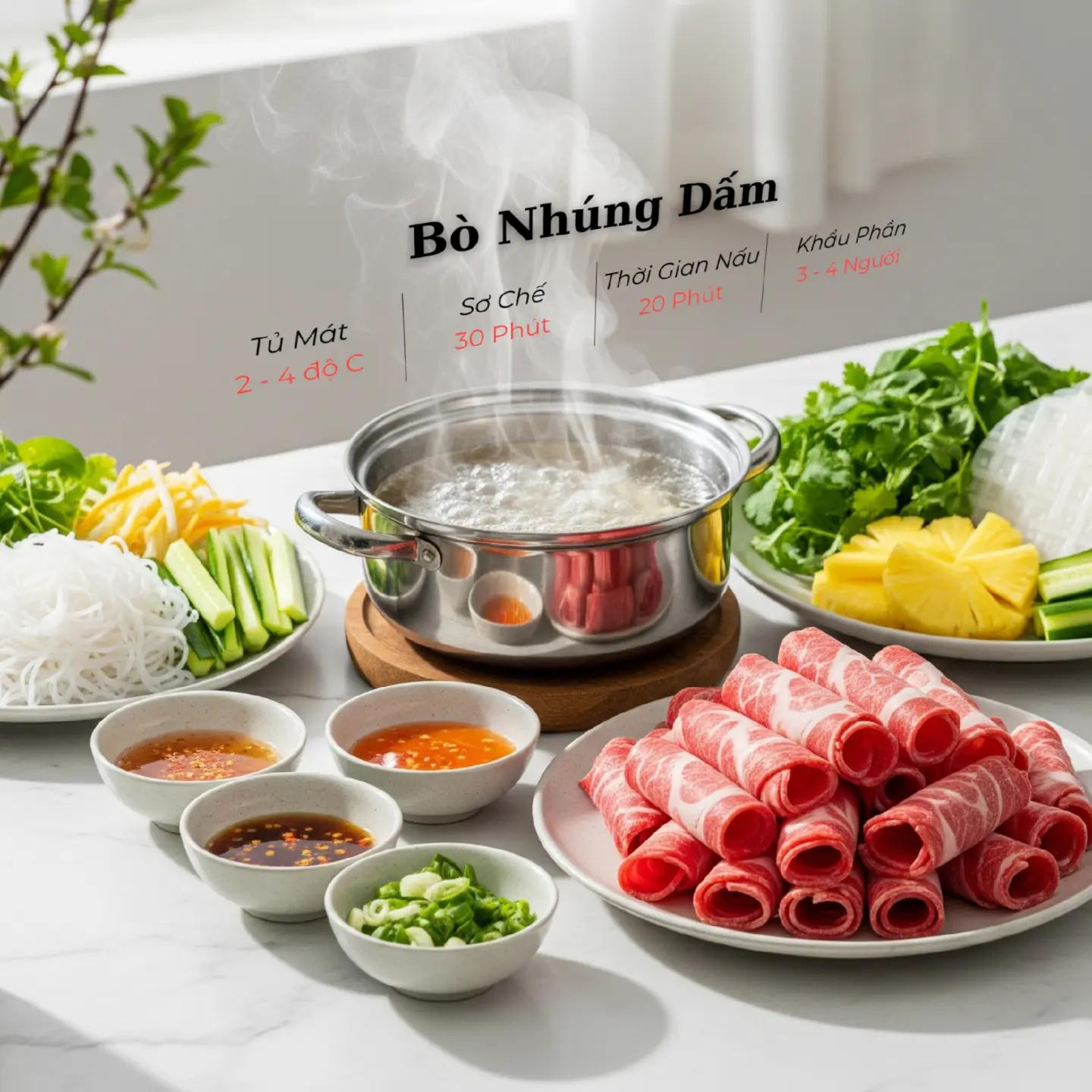Sáu siêu phẩm món Bò. 
1. Bò lúc lắc. 
2. Bò nhúng dấm. 
3. Bò cuốn hành tây. 
4. Bò xào súp lơ. 
5. Bò nướng lá lốt. 
6. Canh khoai tây hầm bò. 

Trên đây là sáu món ăn từ thịt bò, rất dễ làm mà hương vị thì thơm ngon bổ dưỡng.