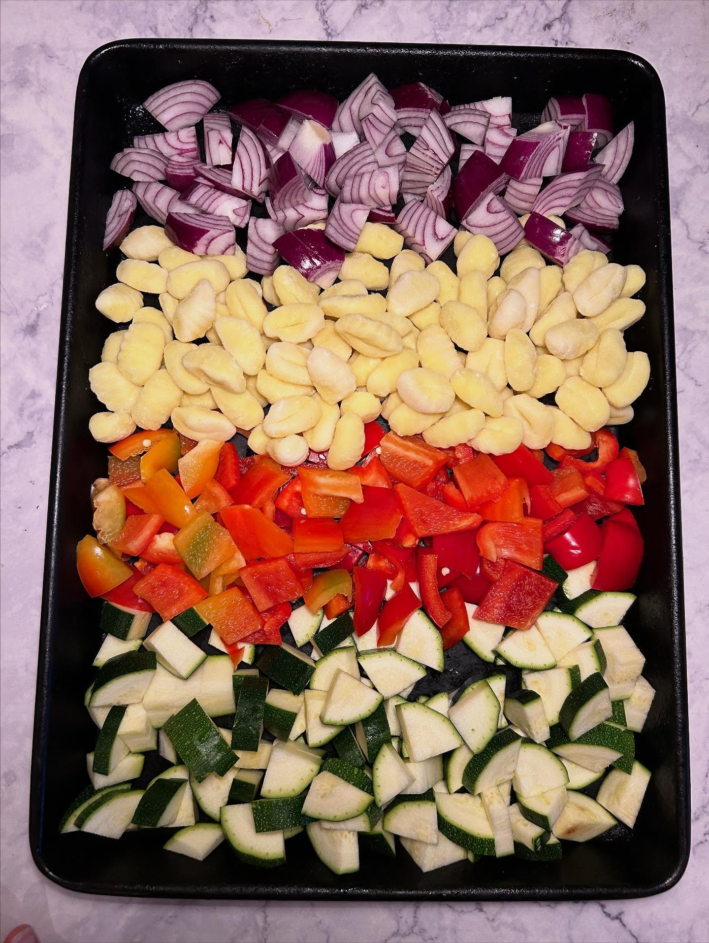 Spicy Harissa Gnocchi with Creamy Hummus Delight