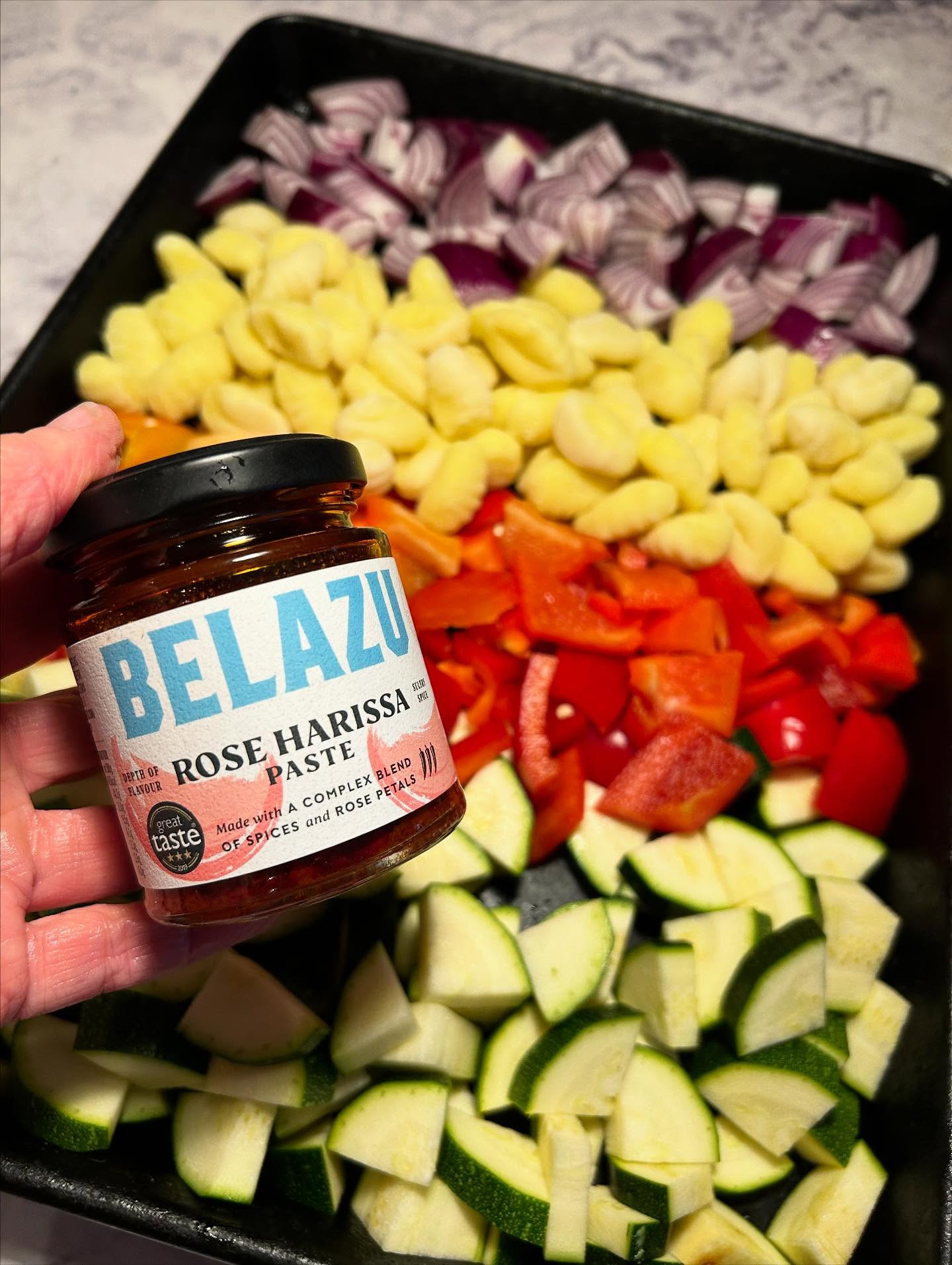 Spicy Harissa Gnocchi with Creamy Hummus Delight