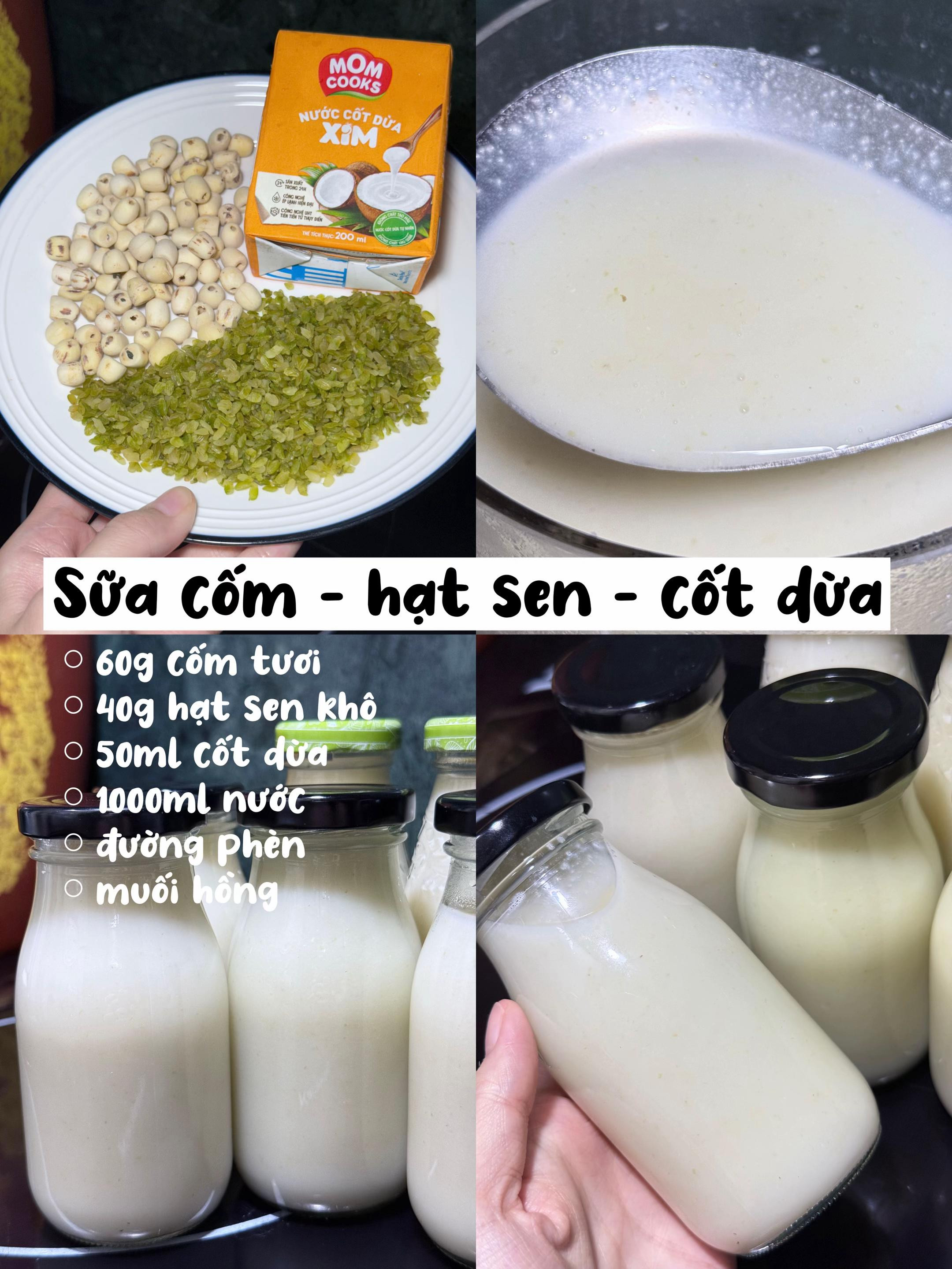 Sữa hạt sen - thanh long đỏ