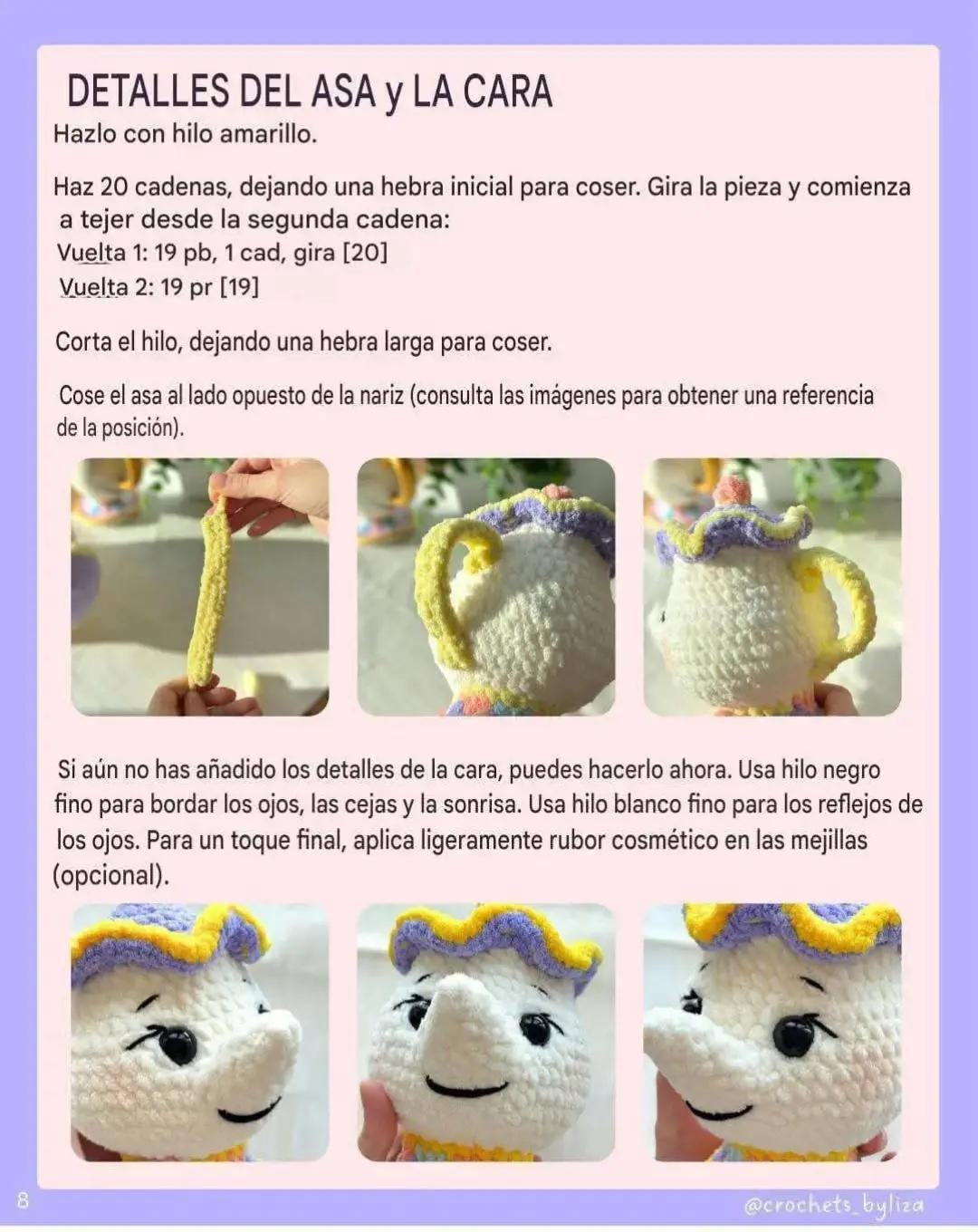Tetera de crochet gratuita con diseño encantador
