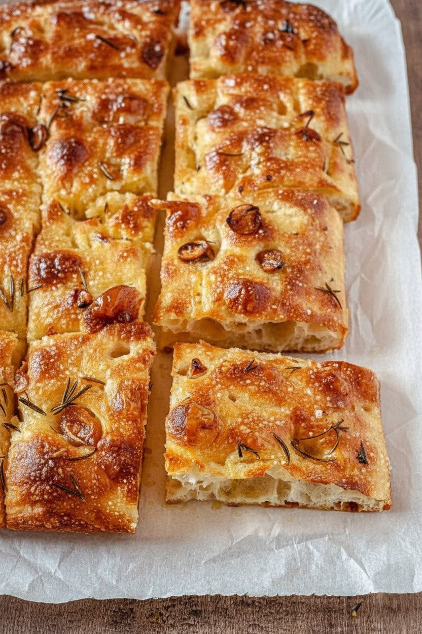 THE BEST SOURDOUGH GARLIC ROSEMARY FOCACCIA RECIPE!! 🤤🥖🧄🫶