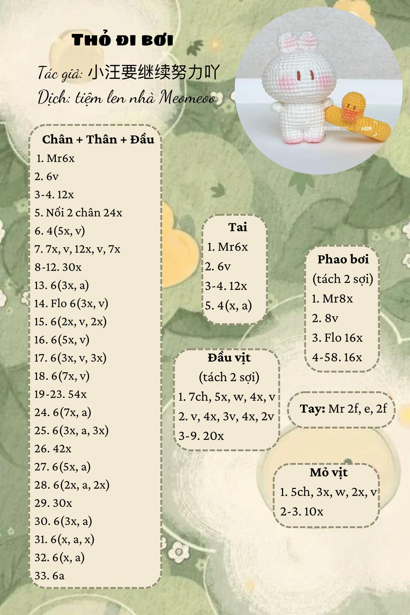 thỏ đi bơi