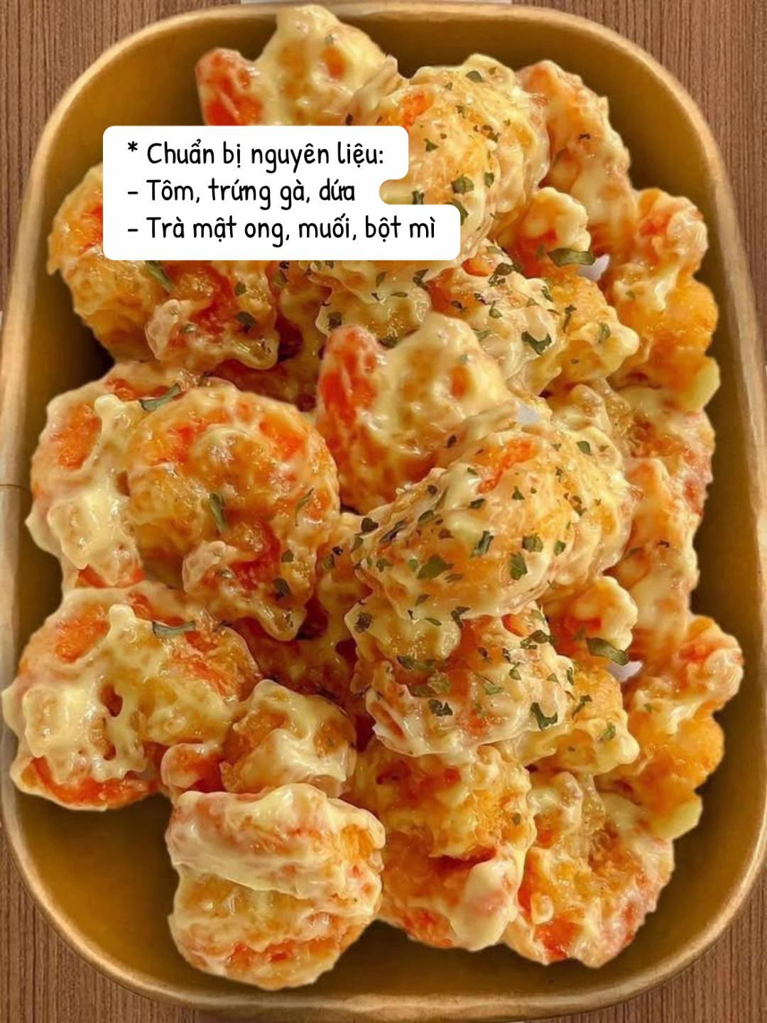 Tôm sốt dứa mật ong siêu ngon