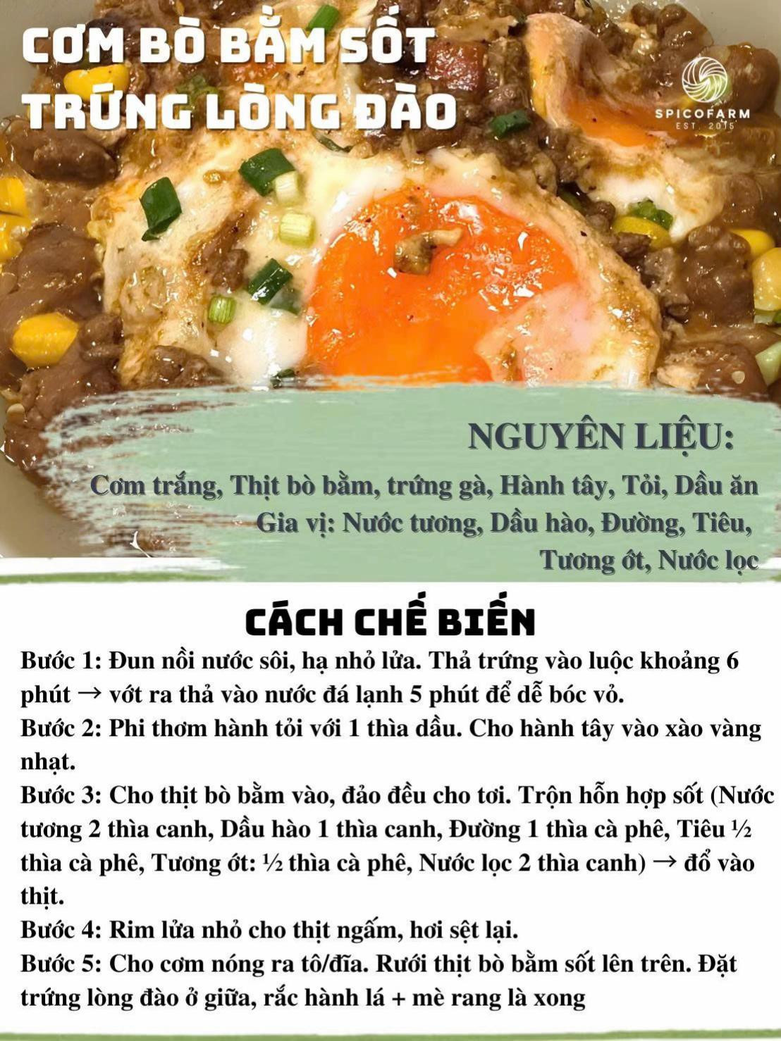 Tổng hợp 10 công thức cơm ngon.
1. Cơm bò bằm sốt trứng lòng đào
2. Gà xào ớt tiêu xanh
3. Rau củ xào chay
4. Gà xé sốt cay
5. Lẩu kho cay tổng hợp
6. Chân gà hầm sốt cay
7. Cánh gà sốt chanh tỏi
8. Gà kho măng cay
9. Cà tím xào cà chua
10. Lẩu bò kim chi nấm