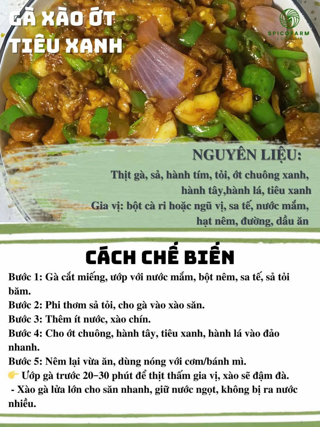 Tổng hợp 10 công thức cơm ngon.
1. Cơm bò bằm sốt trứng lòng đào
2. Gà xào ớt tiêu xanh
3. Rau củ xào chay
4. Gà xé sốt cay
5. Lẩu kho cay tổng hợp
6. Chân gà hầm sốt cay
7. Cánh gà sốt chanh tỏi
8. Gà kho măng cay
9. Cà tím xào cà chua
10. Lẩu bò kim chi nấm