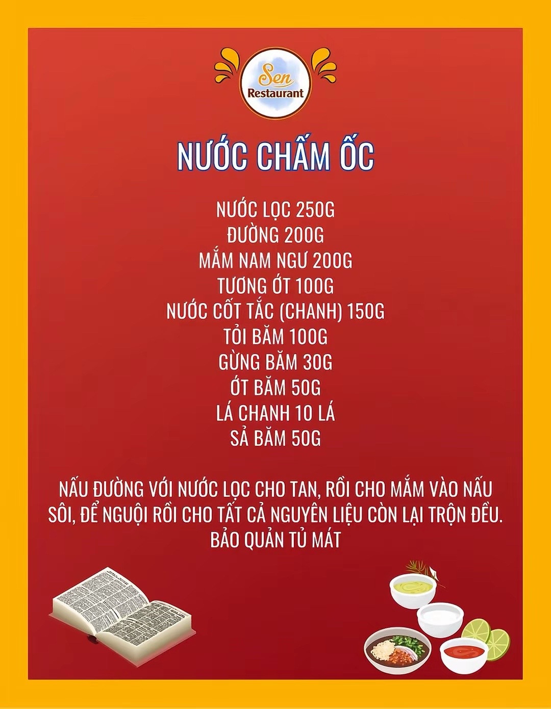 trọn bộ công thức nước mắm chấm