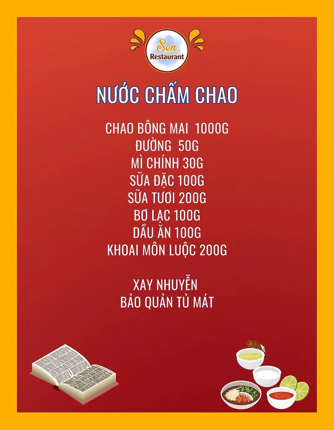 trọn bộ công thức nước mắm chấm