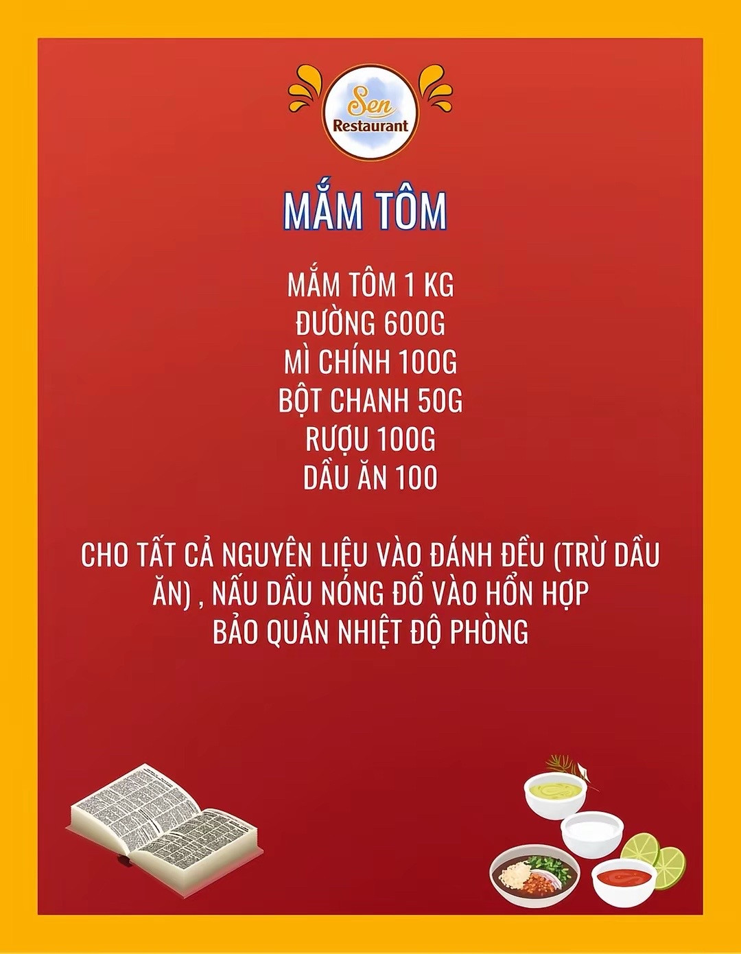 trọn bộ công thức nước mắm chấm