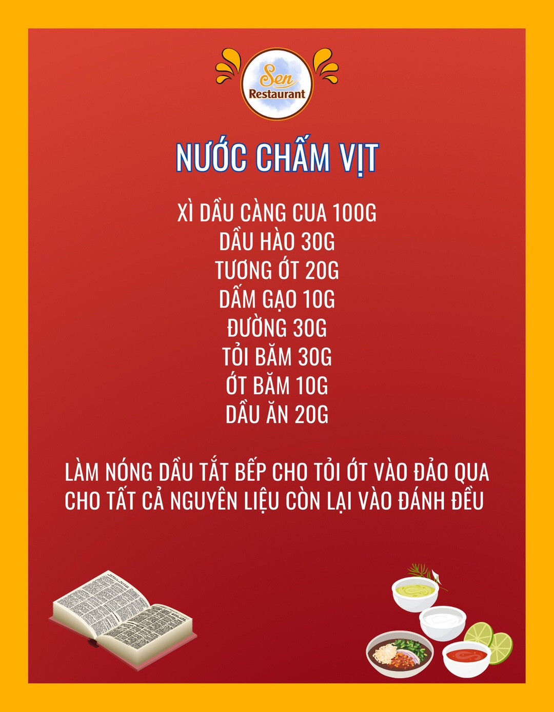trọn bộ công thức nước mắm chấm