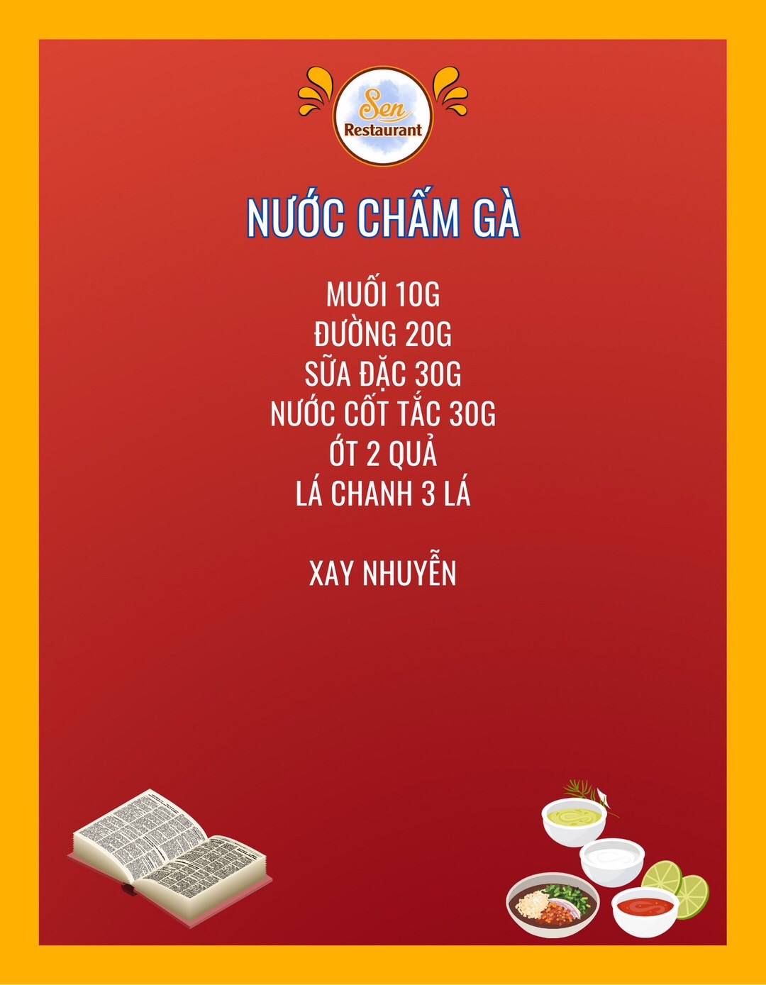 trọn bộ công thức nước mắm chấm