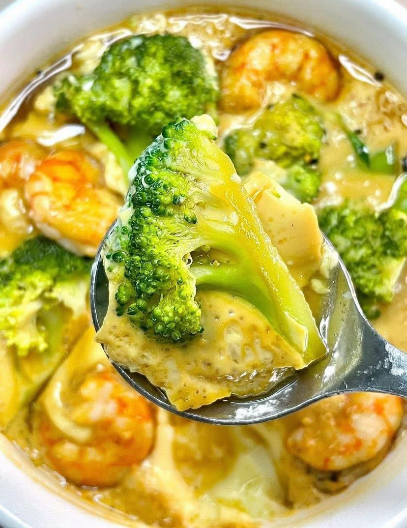 🍤🥦 TRỨNG HẤP TÔM ĐẬU PHỤ BÔNG CẢI