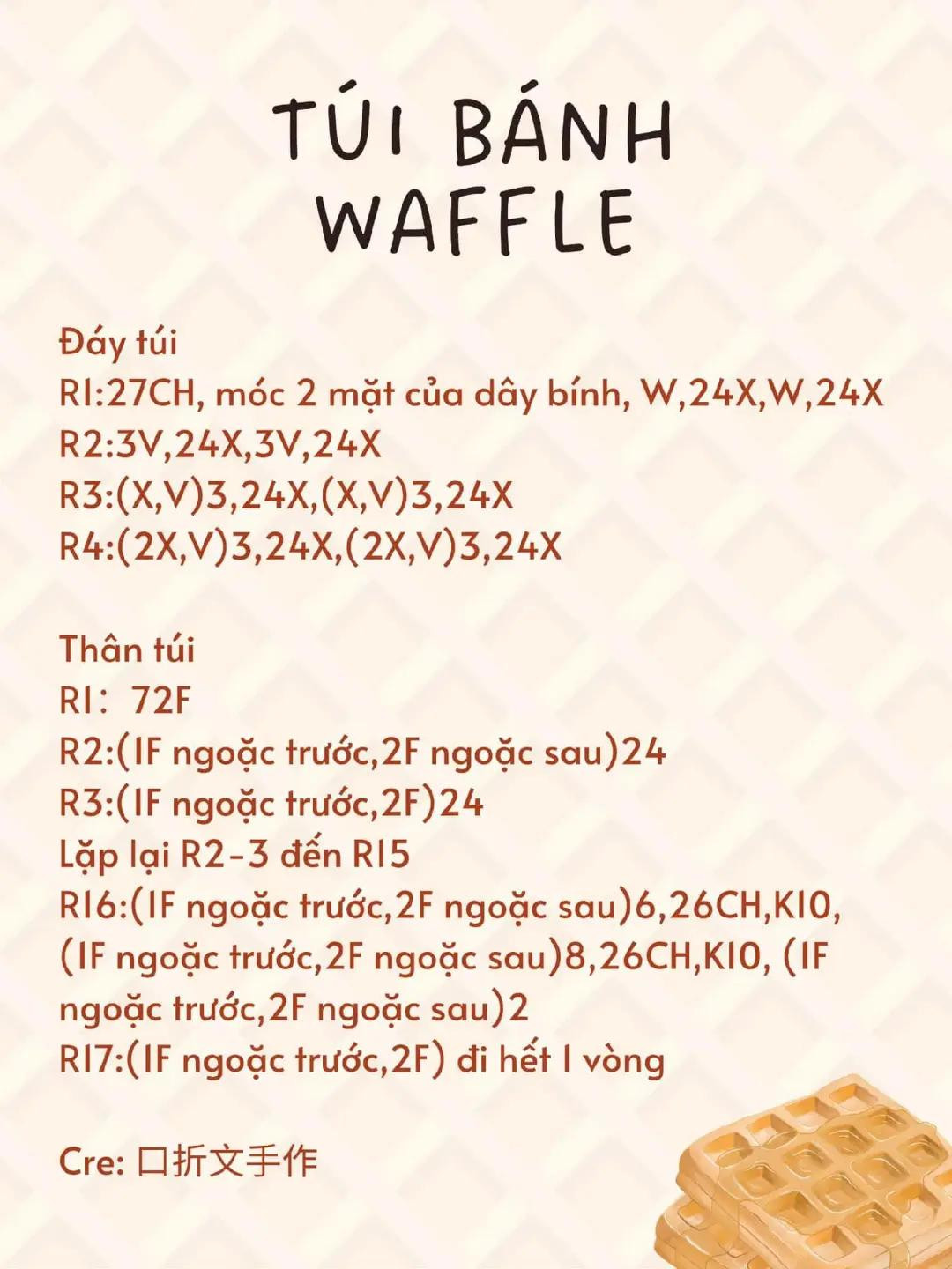túi bánh waffle