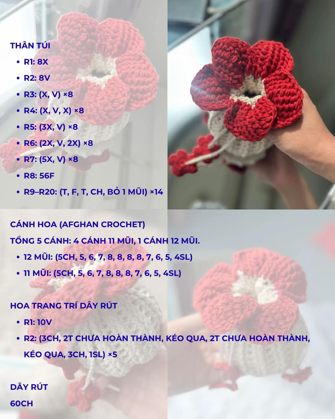 Túi rút hình bông hoa siu đáng iu