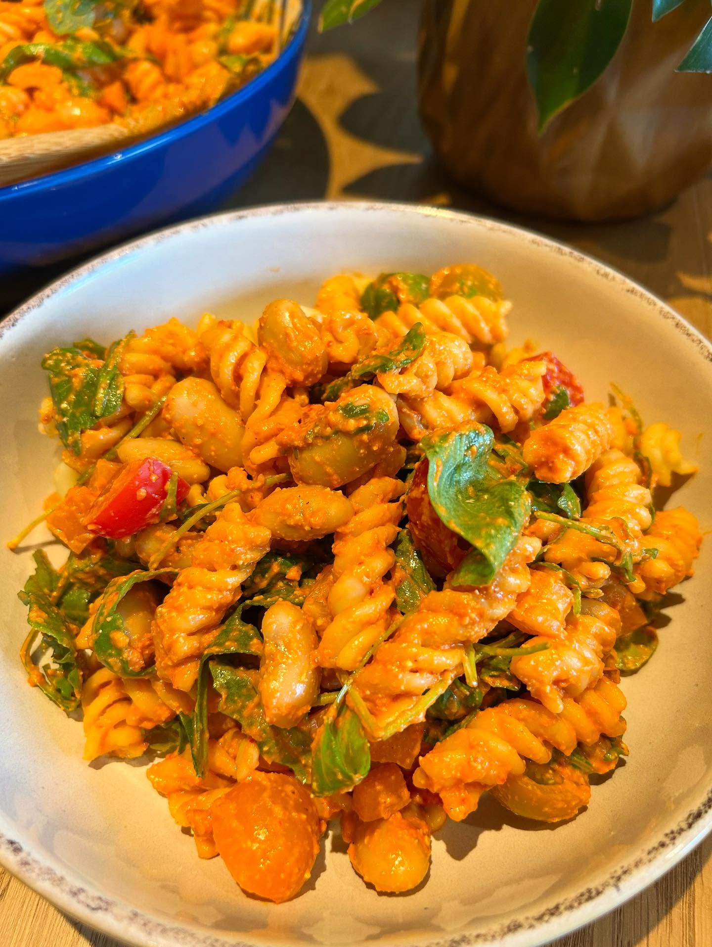 Vibrant Red Pesto Pasta Fiesta