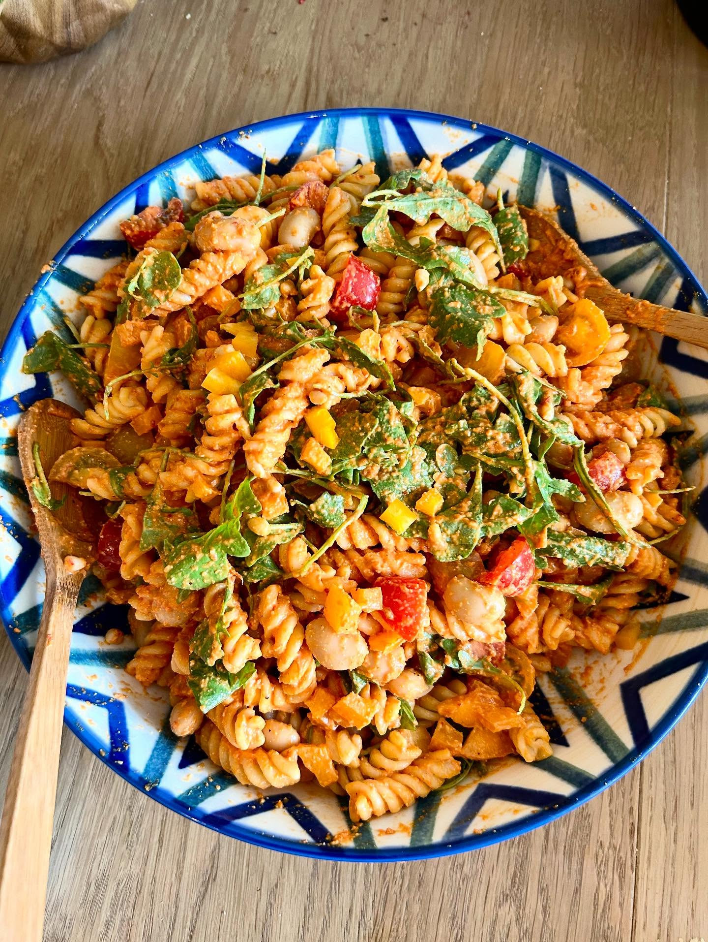 Vibrant Red Pesto Pasta Fiesta