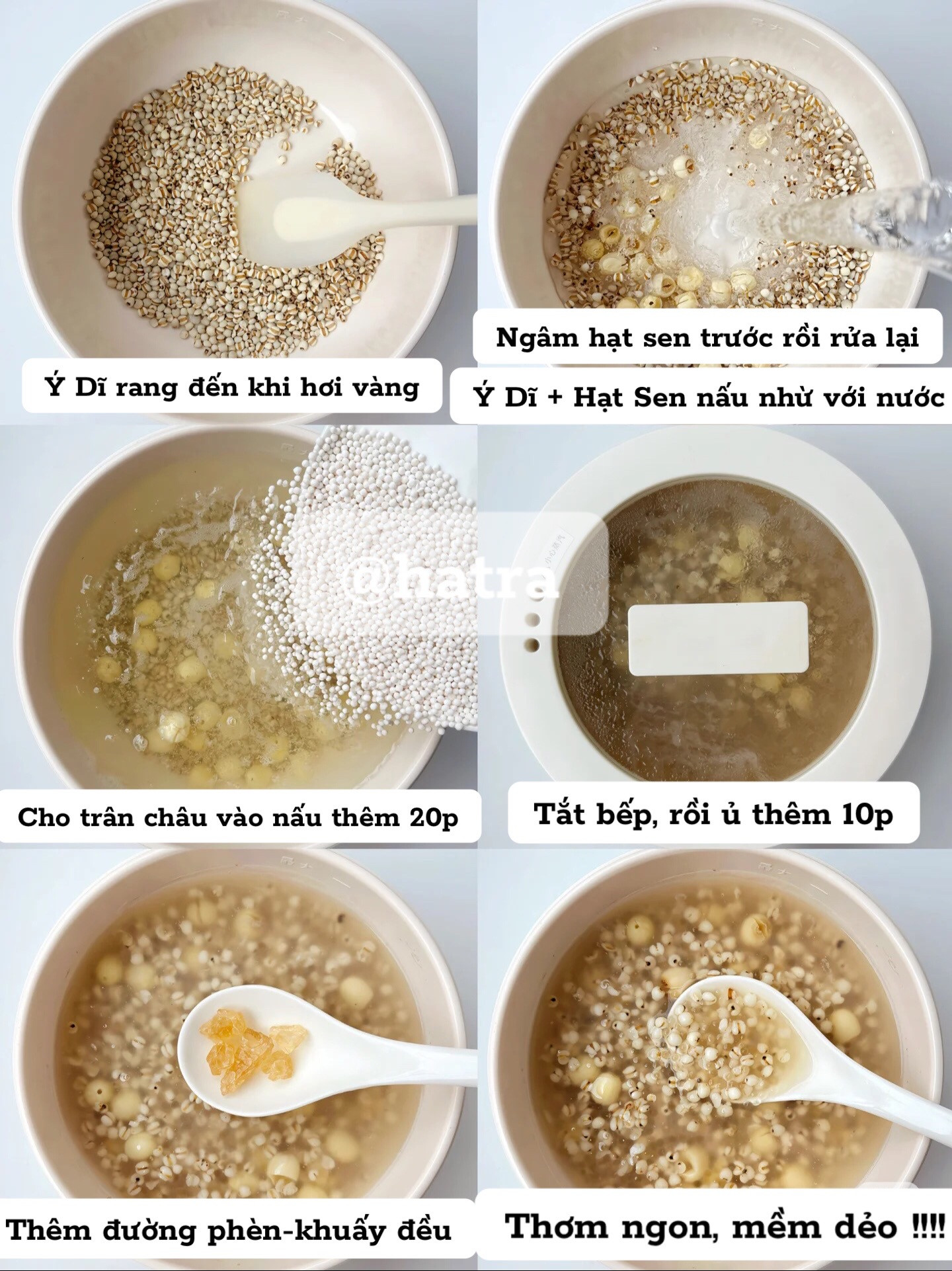 Ý dĩ (hạt bo bo), ngon miệng ngủ sâu da lại hồng hào.