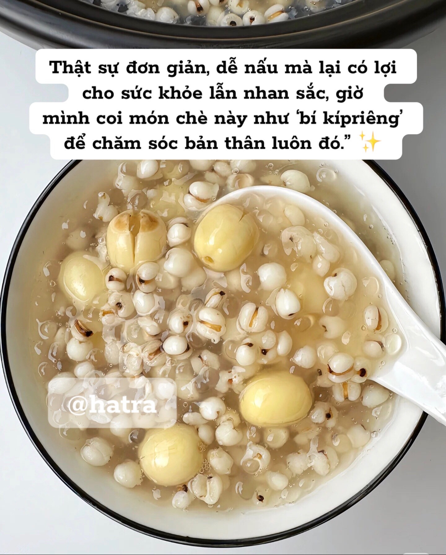 Ý dĩ (hạt bo bo), ngon miệng ngủ sâu da lại hồng hào.