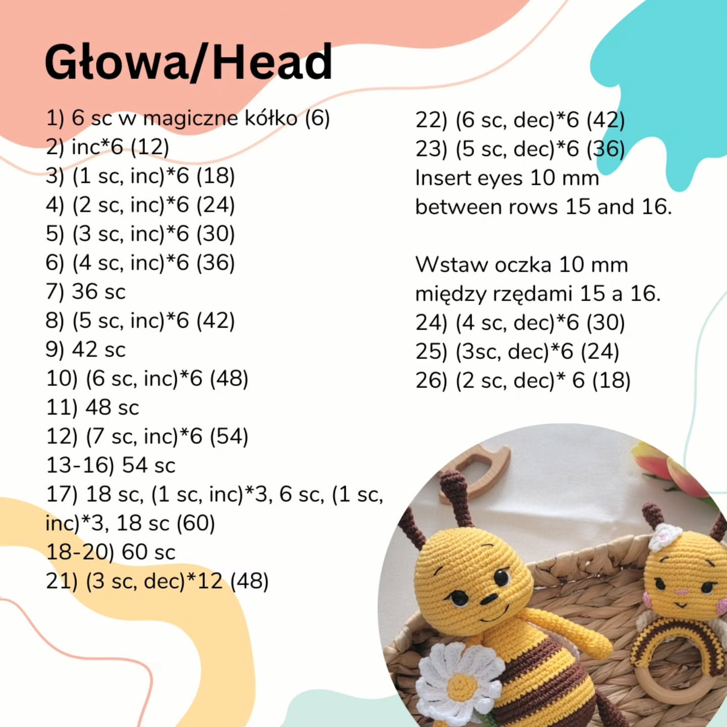 Adorable Amigurumi Bee and Rattle Crochet Pattern for Kids