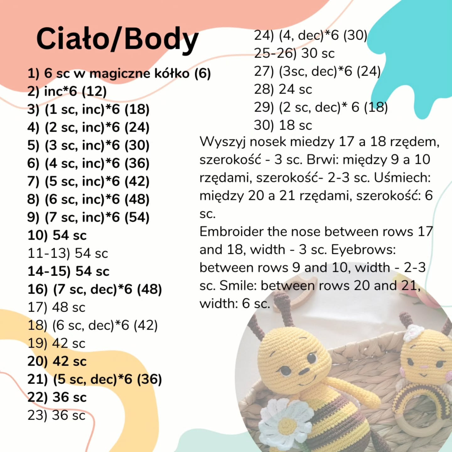 Adorable Amigurumi Bee and Rattle Crochet Pattern for Kids