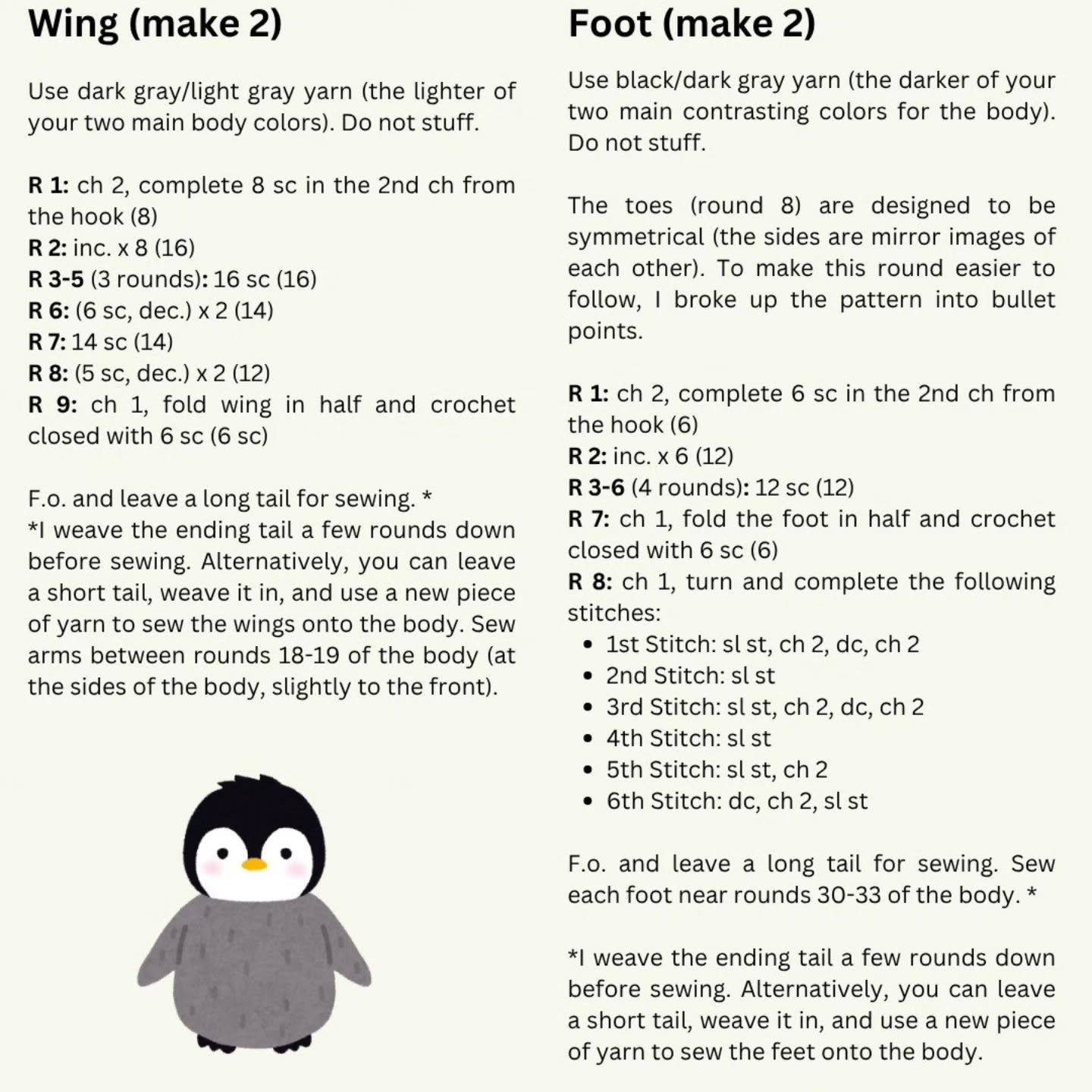 Adorable Baby Penguin Crochet Pattern for Beginners